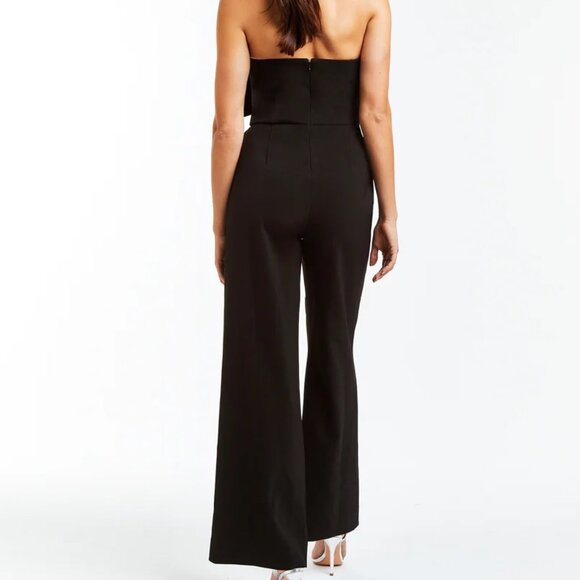 NWT | Mestiza New York Jules Black Bow Strapless Jumpsuit Size 10 * - Picture 2 of 4